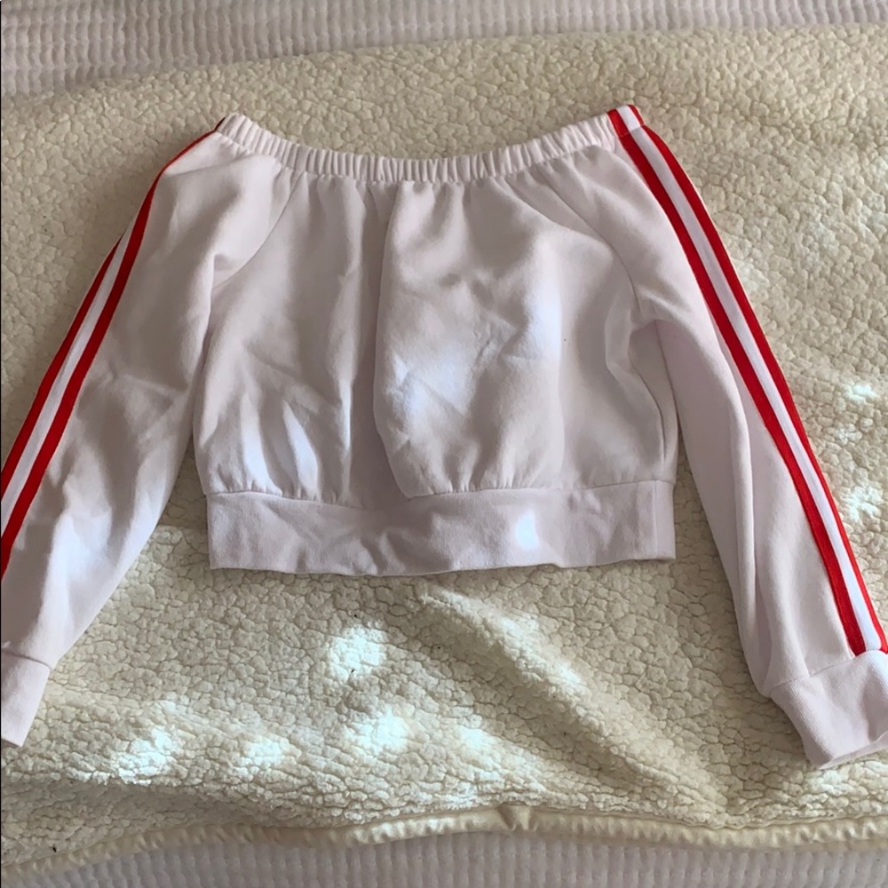 soft off the shoulder garage sweater